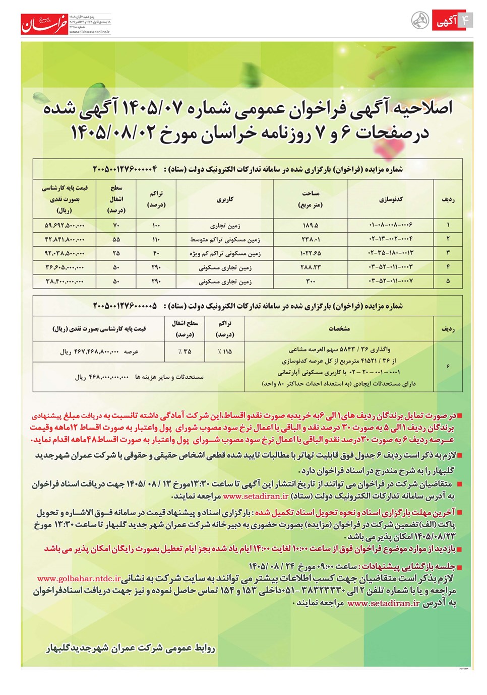 روزنامه تاریخ ۷ آبان ۱۴۰۵