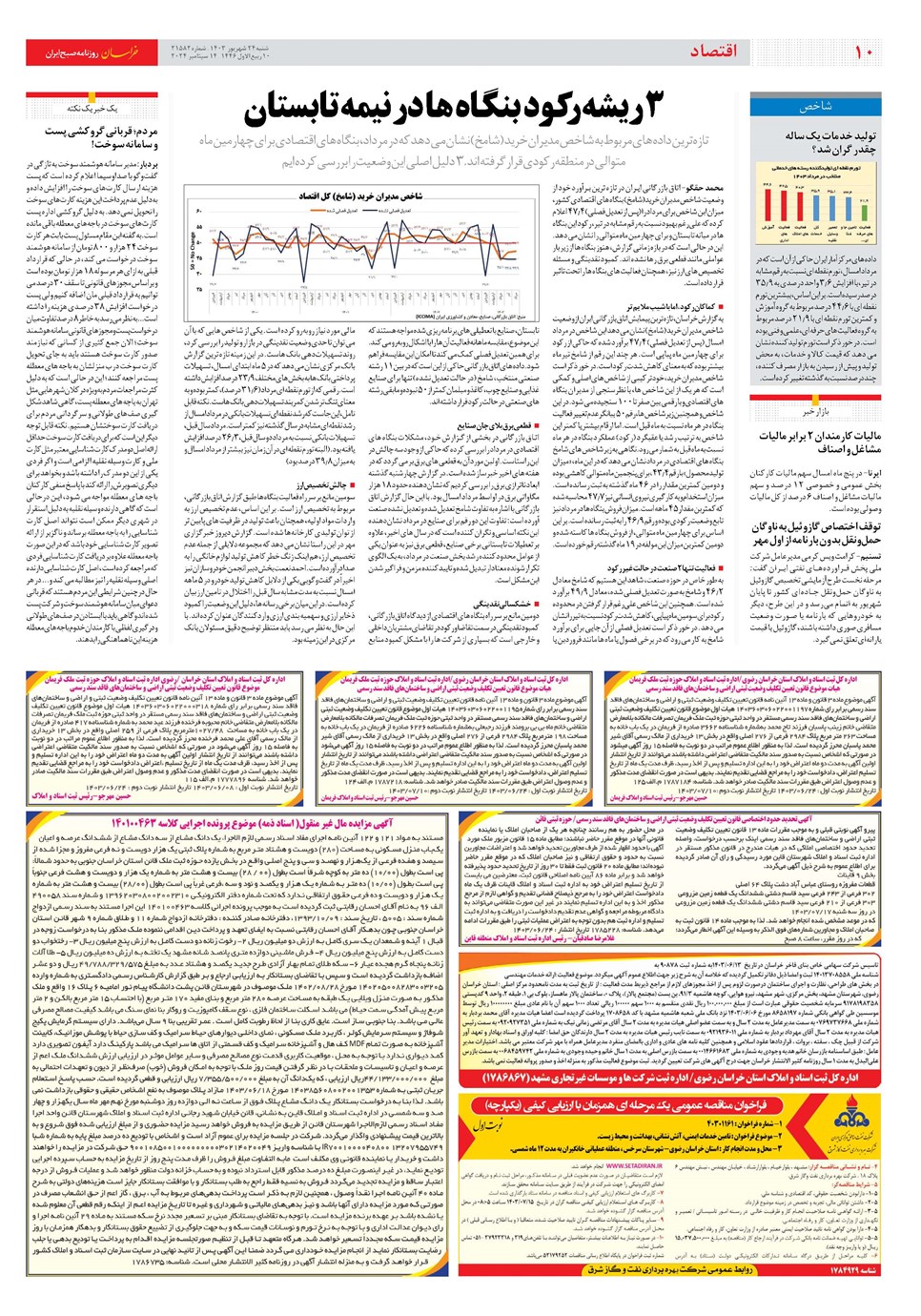 روزنامه تاریخ ۲۴ شهریور ۱۴۰۳