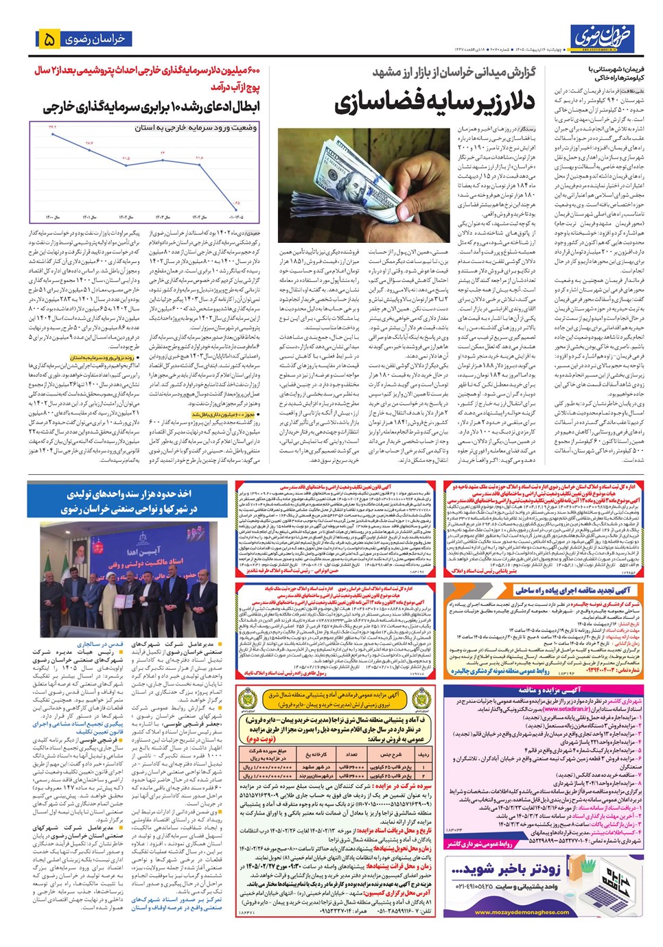 روزنامه تاریخ ۱۶ اردیبهشت ۱۴۰۵