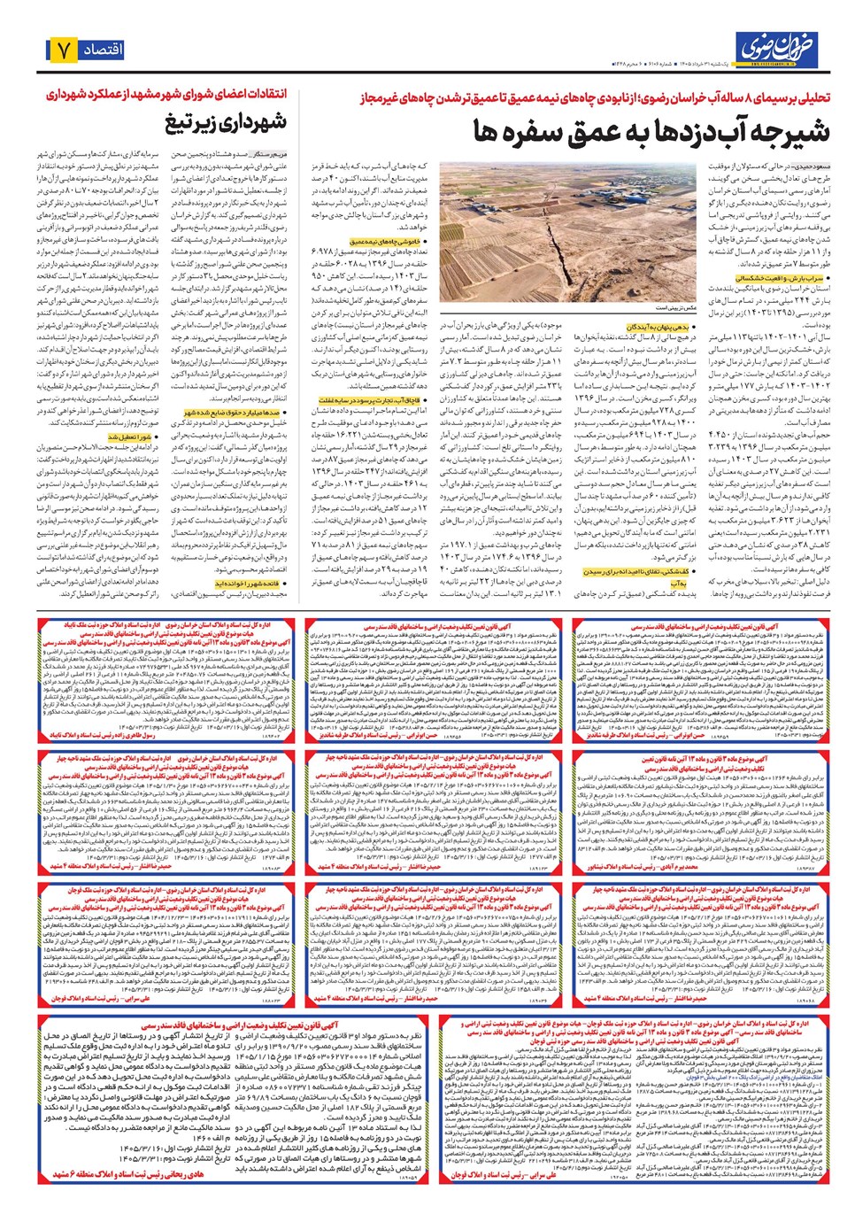 روزنامه تاریخ ۳۱ خرداد ۱۴۰۵